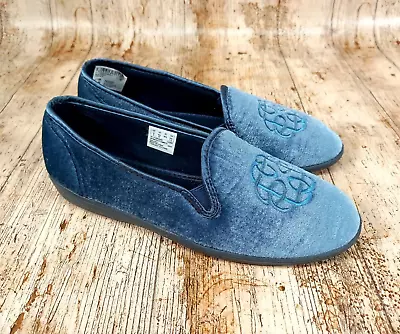 Buy Clarks Blue Slippers Womens UK Size 6 D Slip On Night Indoor Foot Ware  • 12.99£