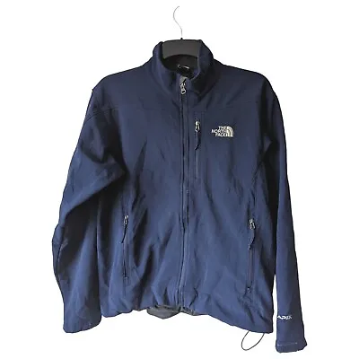 Buy The North Face Apex Jacket Navy Blue Mens Size M Softshell Fleece Lined • 18.50£