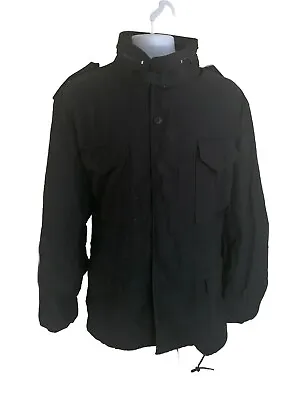 Buy M65 Field Jacket Size Large Regular Black With Rear Company Logo • 24.98£