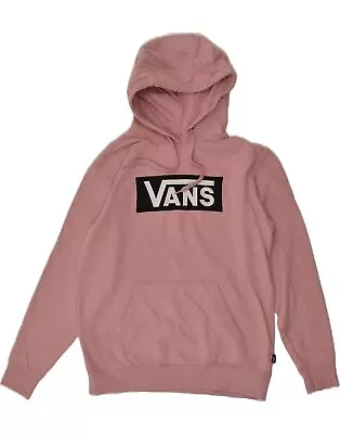 Buy VANS Womens Loose Fit Graphic Hoodie Jumper UK 10 Small Pink Cotton AV04 • 18.77£
