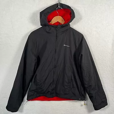 Buy Men's Champion Reversible Hooded Jacket Black/Red Size S • 24.99£