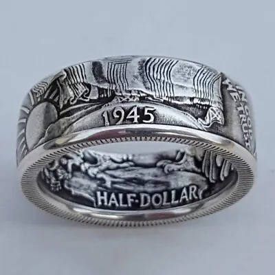 Buy Men Stainless Steel Cool Punk Rings Titanium Carved Ring Vintage Jewellery Gift • 2.63£