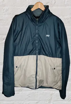 Buy Nike Vintage Y2K Reversible Lightweight Winter Hooded Jacket Coat - Size Large • 16.99£