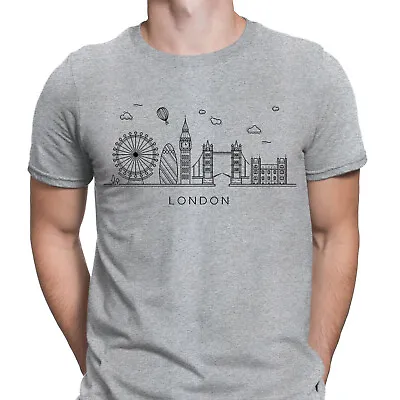 Buy London Skyline England UK Tower Souvenir Cute Gift Mens T-Shirts Tee Top #NED • 7.59£