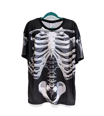Buy Suit Yourself Costume Co., Black & Bone Skeleton Halloween T-Shirt Adult XL • 14.48£