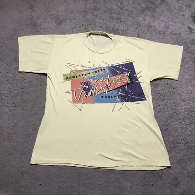 Buy Vintage Whitney Houston 1987 World Tour Yellow Single Stitch T-shirt • 40£