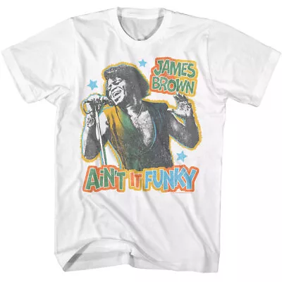 Buy James Brown Blue Stars Outlined Ain't In FUNKY Men's T Shirt Funk R & B Music • 39.85£