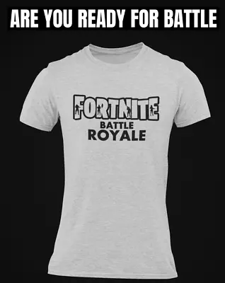 Buy BATTLE  ROYALE FORTNITE Gaming T Shirt. Boys Kids Children Adult Gift Tee Top • 5.99£
