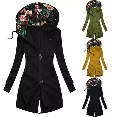 Buy Women Winter Overcoat Windbreaker Hooded Slim Fit Coats Sweatshirt Jacket Hoodie • 30.16£