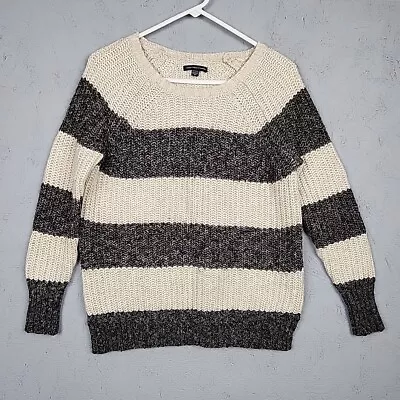 Buy American Eagle Sweater Womens Medium Knit Stripe Long Sleeve Preppy Outdoor  • 15.85£