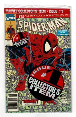 Buy 1990 Spider-man #1 Classic Todd Mcfarlane Green Cover Direct Key Sealed Bag • 24.12£