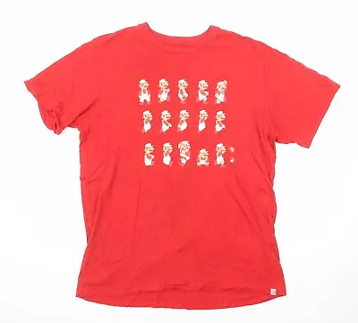 Buy Uniqlo Mens Red Cotton T-Shirt Size XL Round Neck - Super Mario • 3.50£