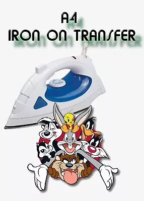 Buy Looney Tunes Iron On Transfer Heat Press Decal Merch Daughter Son Mam Dad • 2.79£