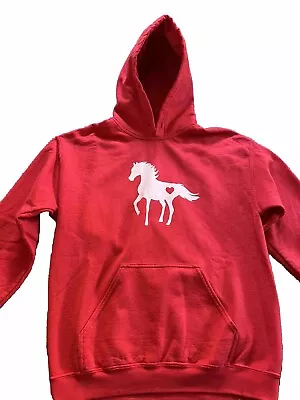 Buy TSTARS Red Horse Lover Hoodie Equestrian Riding Ranch Deftones Hooded Sweatshirt • 17£