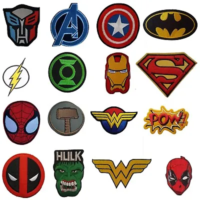 Buy Superhero Movie Iron On Sew On Patches Badges Transfers - Fancy Dress Brand New • 2.99£