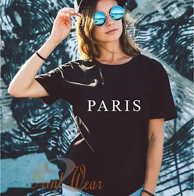 Buy Paris - T Shirt French Slogan Shirt Trending Fashion Ladies Unisex Top • 10.50£