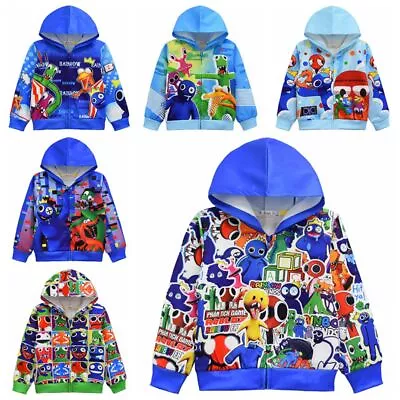 Buy Kids BoysRainbow Friends Sweatshirts Hoodies Jacket Zip Coats Christmas Gifts • 11.58£