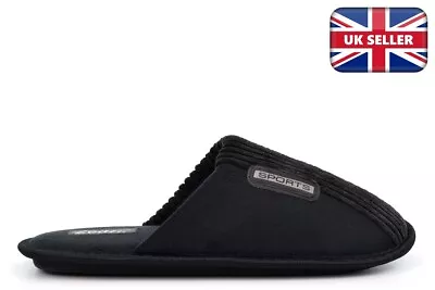 Buy Zedzzz Mens Slippers Mens Mule Slippers Mens Mules Slip On Synthetic Suede Black • 8.95£