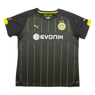 Buy PUMA 2014-16 Borussia Dortmund Away Kit Womens Football Shirt Jersey Black UK 18 • 23.99£
