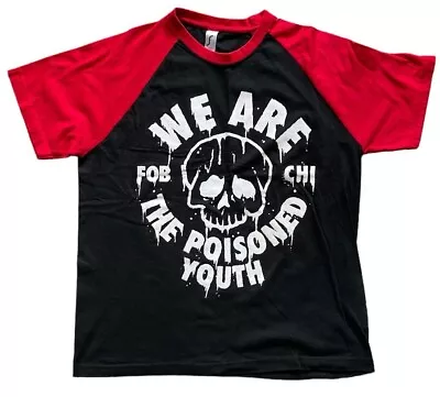 Buy Fall Out Boy T Shirt Medium Women’s Raglan “We Are The Poisoned Youth” • 18£