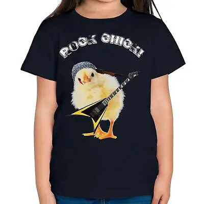 Buy Rock Chick Kids Funny T-shirt Rocker Guitar Grunge Metal T Shirt Tee • 9.95£