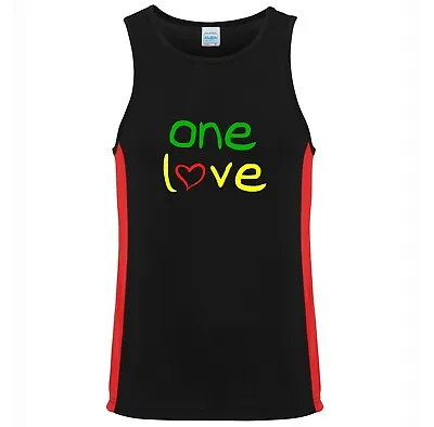 Buy One Love Black And Red Contrast Vest  • 11£