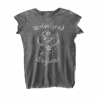 Buy Women's Motorhead England Charcoal Burnout T-Shirt • 18.95£