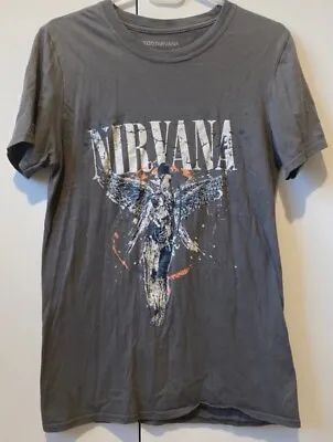 Buy Nirvana T Shirt Grunge Rock Band Merch Size S Kurt Cobain Dave Grohl Oversized • 12.95£