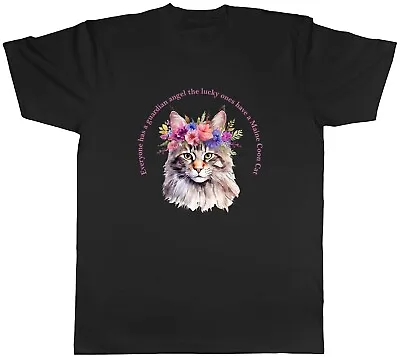 Buy Guardian Angel Mens T-Shirt Lucky Ones Have A Maine Coon Cat Tee Gift • 8.99£