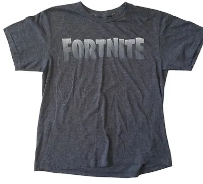 Buy Fortnite Tee Shirt Boys Xl 14 Gray Soft Charcoal Logo Short Sleeve Youth • 8.80£