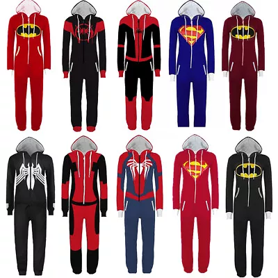Buy The Batman Superman Pajamas Spiderman Deadpool Jumpsuit Superhero Sleepwear Robe • 14.40£