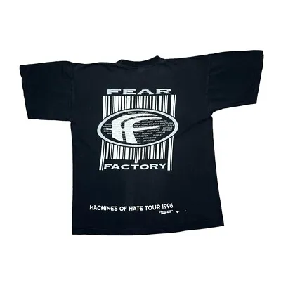 Buy Vintage Blue Grape FEAR FACTORY  Machines Of Hate Tour 1996  Band T-Shirt L XL • 100£