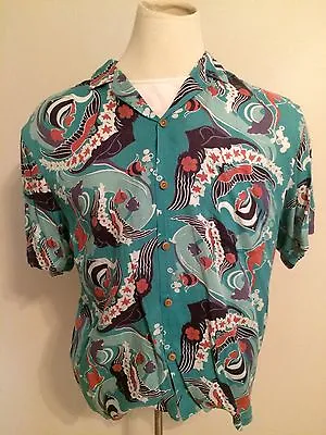 Buy Rare Vintage Diamond Head Sportswear  Nude Mermaid Fish Hawaiian Shirt Tiki! • 764.06£
