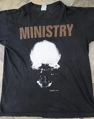 Buy Vintage 1991 MINISTRY XL T-Shirt From Brixton Academy Psalm 69 Gig -Brockum 1992 • 95£