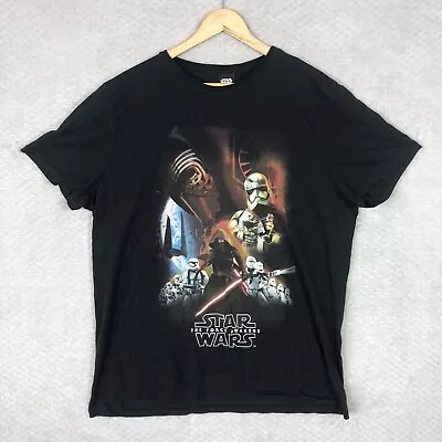 Buy Star Wars The Force Awakens T Shirt Mens Graphic Lucasfilm Black 2XL XXL • 11.95£