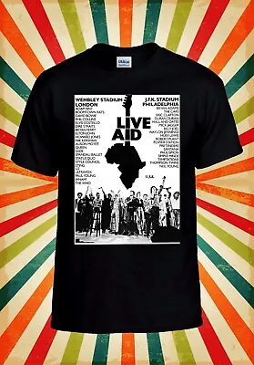 Buy Live Aid Concert Tin Wall Sign Metal Men Women Unisex Baseball T Shirt Top 2868 • 9.99£