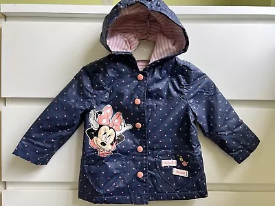 Buy George Disney Minnie Mouse Girls 12-18 Mnts Blue Rain Coat Jacket MAC Waterproof • 6.99£