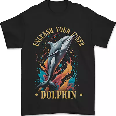 Buy Unleash Your Inner Dolphin Mens T-Shirt 100% Cotton • 9.99£