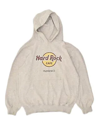 Buy HARD ROCK CAFE Mens Florence Graphic Hoodie Jumper Large Grey Cotton XJ01 • 15.06£