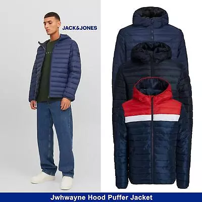Buy Jack & Jones Hooded Puffer Jacket, Full Zip, Long Sleeve For Men • 19.49£