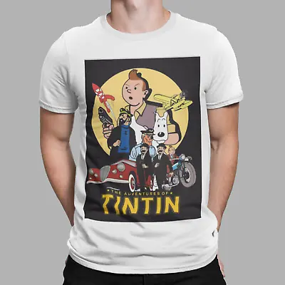 Buy Tintin T-Shirt Graphic Tin Tin 60s 70s 80s Classic Retro Comic Book • 7.97£