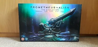 Buy Prometheus To Alien The Evolution Box Set 9-Disc Set Blu-ray With T-shirt • 90£