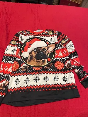 Buy Xmas Jumper Size L Mens With Dog Unbranded • 1.99£