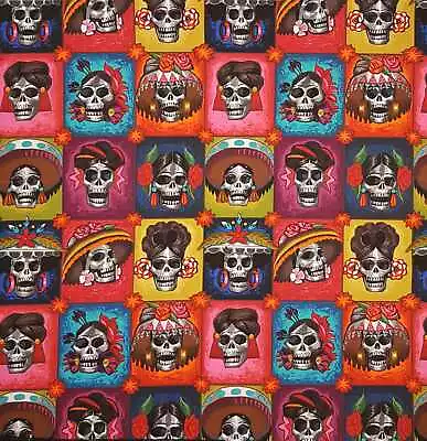 Buy Day Of The Dead Muertos Skull Skeleton Bandana Headscarf Chemo Headwear Gothic • 6.99£