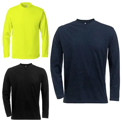 Buy Mens T Shirts Crew Neck Long Sleeve Top Casual Premium Quality New Gym Tee S-4XL • 6.99£