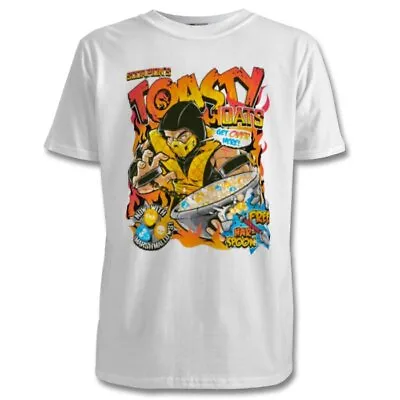 Buy Mortal Kombat Scorpion Toasty Oats T Shirts - Size S M L XL 2XL - Multi Colour • 19.99£