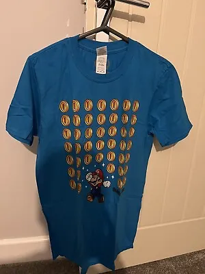 Buy Super Mario T-shirt Blue Official Size Medium Unworn • 7.99£