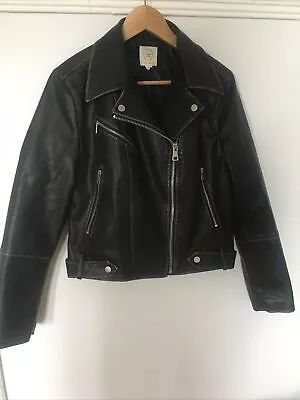 Buy River Island Leather Look Biker Jacket Size 10 BNWT • 49.99£