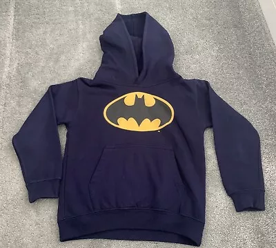 Buy Next Batman Bat Symbol 1966 Logo Kids Hooded Sweatshirt BOY 5-6 Navy All+Every • 5.95£