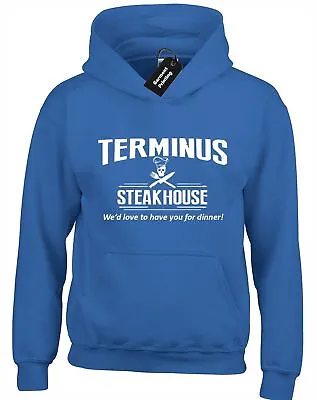 Buy Terminus Steakhouse Hoody Hoodie Walking Dead Michonne Zombies Rick Daryl Carol • 16.99£